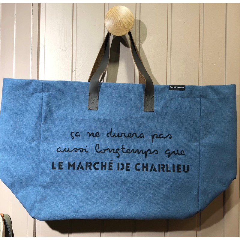 Sac Talensac 19 150 Bleu Jean Sophie Janière - Maroquinerie Quey Charlieu