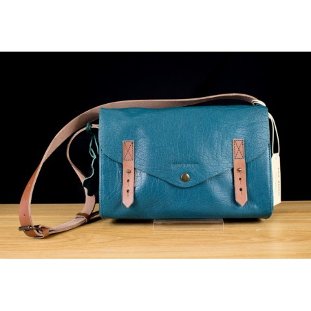 Sac Cuir Paul Marius L'Indispensable Bleu Piscine - Maroquinerie Quey Charlieu