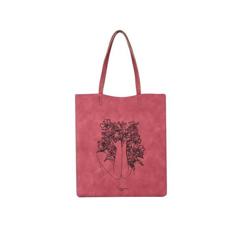 Sac porté épaule Woomen Vegan WLILA 01 Shape Pink - Maroquinerie Quey Charlieu