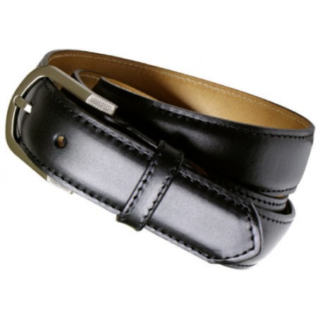 Ceinture cuir Les Ateliers Fourès 10045 Noir - Maroquinerie Quey Charlieu