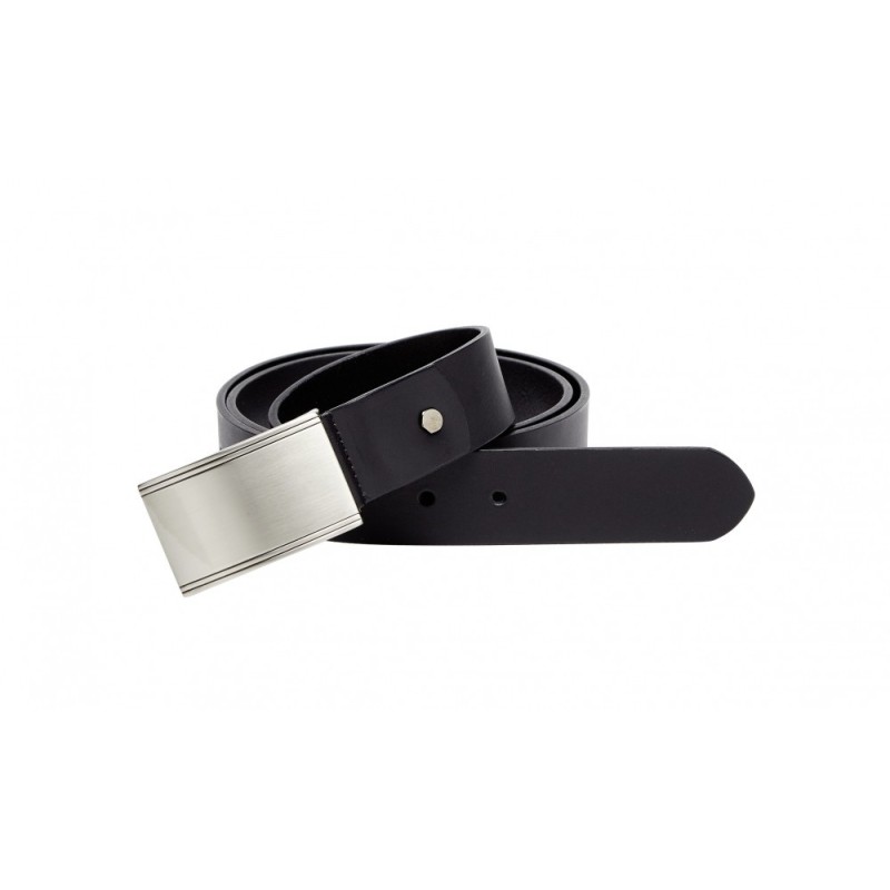 Ceinture cuir Les Ateliers Fourès 50613 Noir - Maroquinerie Quey Charlieu