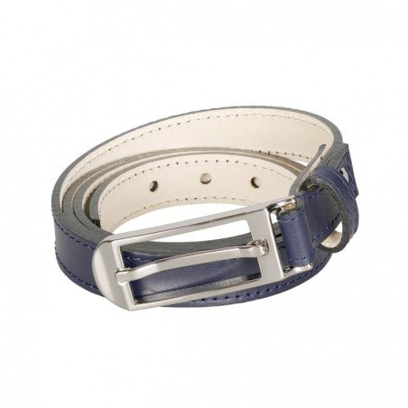 Ceinture cuir Les Ateliers Fourès 51852 Marine - Maroquinerie Quey Charlieu