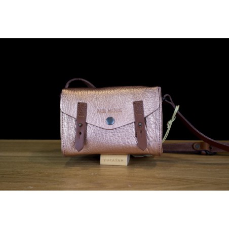 Sac Cuir Paul Marius LeMini Indispensable Or Rose - Maroquinerie Quey Charlieu