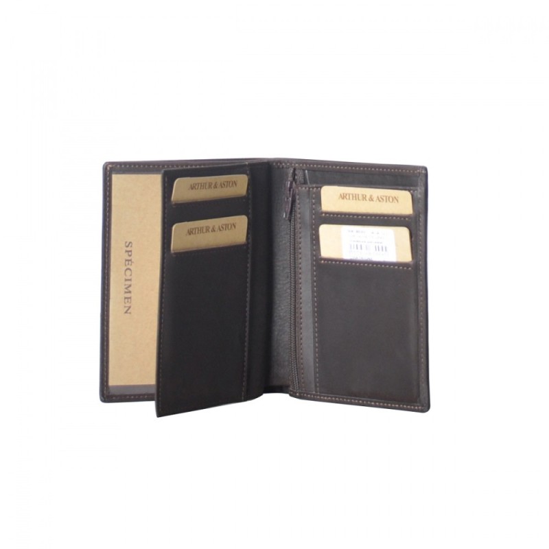 Portefeuille Européen cuir gras Arthur & Aston 94 800 C Châtaigne - Maroquinerie Quey Charlieu Portefeuille Européen cuir gras Arthur & Aston 94 800 C Châtaigne - Maroquinerie Quey Charlieu