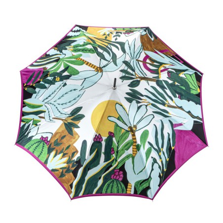 Parapluie Canne Femme Maison Piganiol 326 Jardin d'Eden-Maroquinerie Quey Charlieu