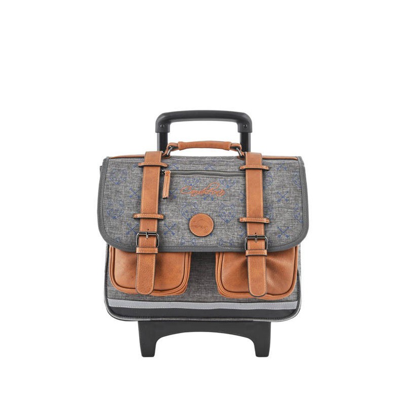 Cartable à roulettes Caméléon VIB CR 38 Grey Wolf pour l'école primaire