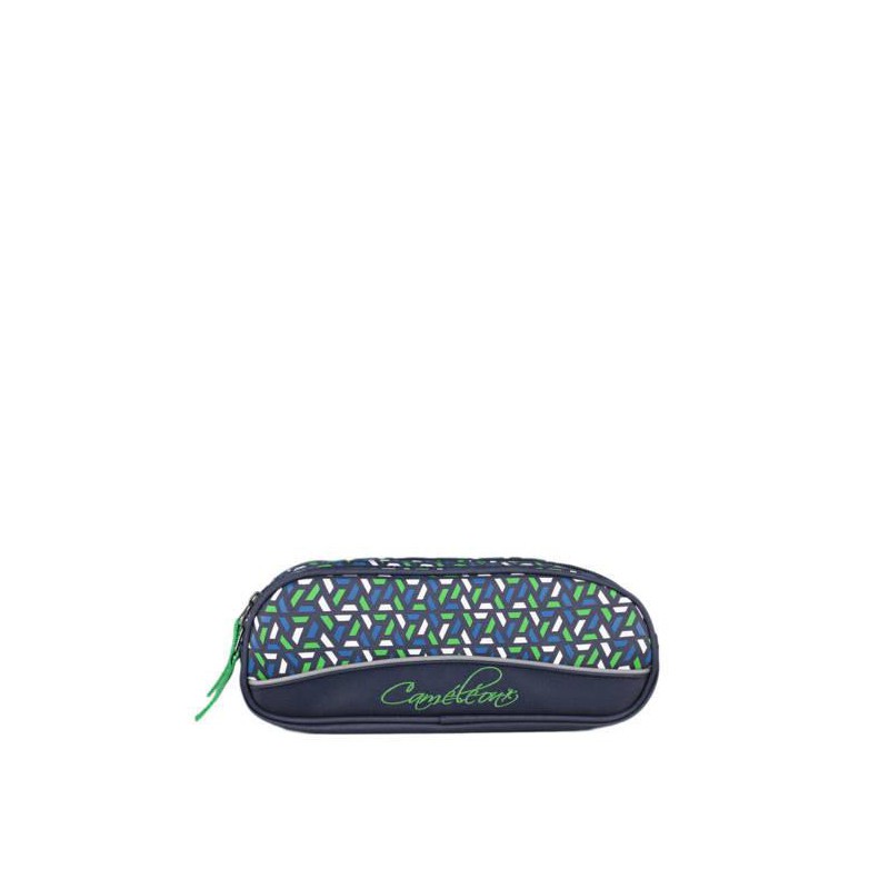 Trousse Caméléon BAS TROU Green Geo - Maroquinerie Quey Charlieu