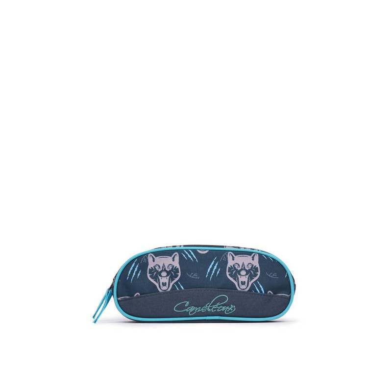 Trousse enfant 2 compartiments Actual Navy Wolf BAS TROU Maroquinerie Quey Charlieu