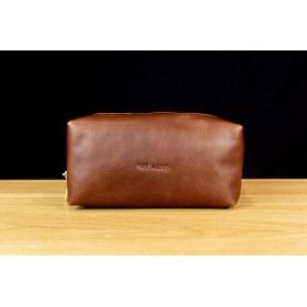 Trousse de Toilette cuir Paul Marius LeBarbier Naturel - Maroquinerie Quey Charlieu