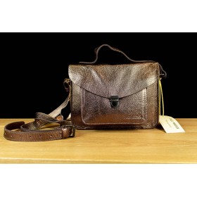 Sac Cuir Paul Marius Mademoiselle George Cuivré - Maroquinerie Quey Charlieu