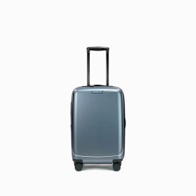 Valise Elite Pure Mate Cabine 4 roues 55cm Bleu Ardoise - Maroquinerie Quey Charlieu