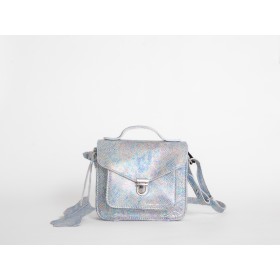 Sac cuir Paul Marius Mademoiselle George Blanc Holographique - Maroquinerie Quey Charlieu