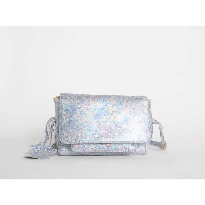 Sac Cuir Paul Marius Diane S Blanc Holographique - Maroquinerie Quey Charlieu