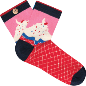 Chaussettes inséparables Cabaïa Lila & Marine - Maroquinerie Quey Charlieu