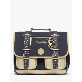 Cartable Caméléon VIG CA38 Navy Gold Léopard - Maroquinerie Quey Charlieu