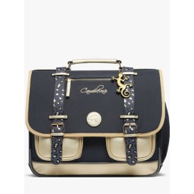 Cartable Caméléon VIG CA41 Navy Gold Léopard - Maroquinerie Quey Charlieu