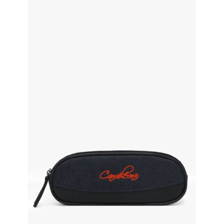 Trousse école Caméléon 2 compartiments VIB Trou Navy Orange - Maroquinerie Quey Charlieu