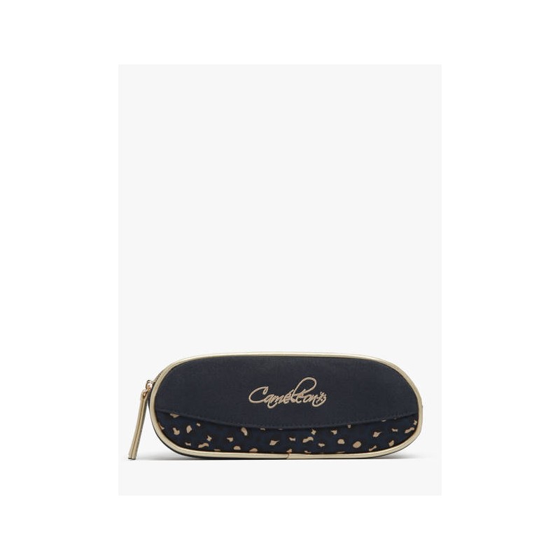 Trousse Caméléon VIG TROU Navy Gold Léopard - Maroquinerie Quey Charlieu