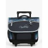 Cartable à roulettes Caméléon BAS CR38 Navy Tropical - Maroquinerie Quey Charlieu