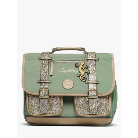 Cartable Caméléon BAS Trou Glossy Green - Maroquinerie Quey Charlieu