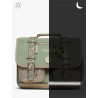 Cartable Caméléon BAS Trou Glossy Green - Maroquinerie Quey Charlieu