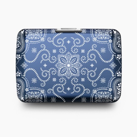 Porte cartes Ögon Oslo V2 Bandana Blue - Maroquinerie Quey Charlieu